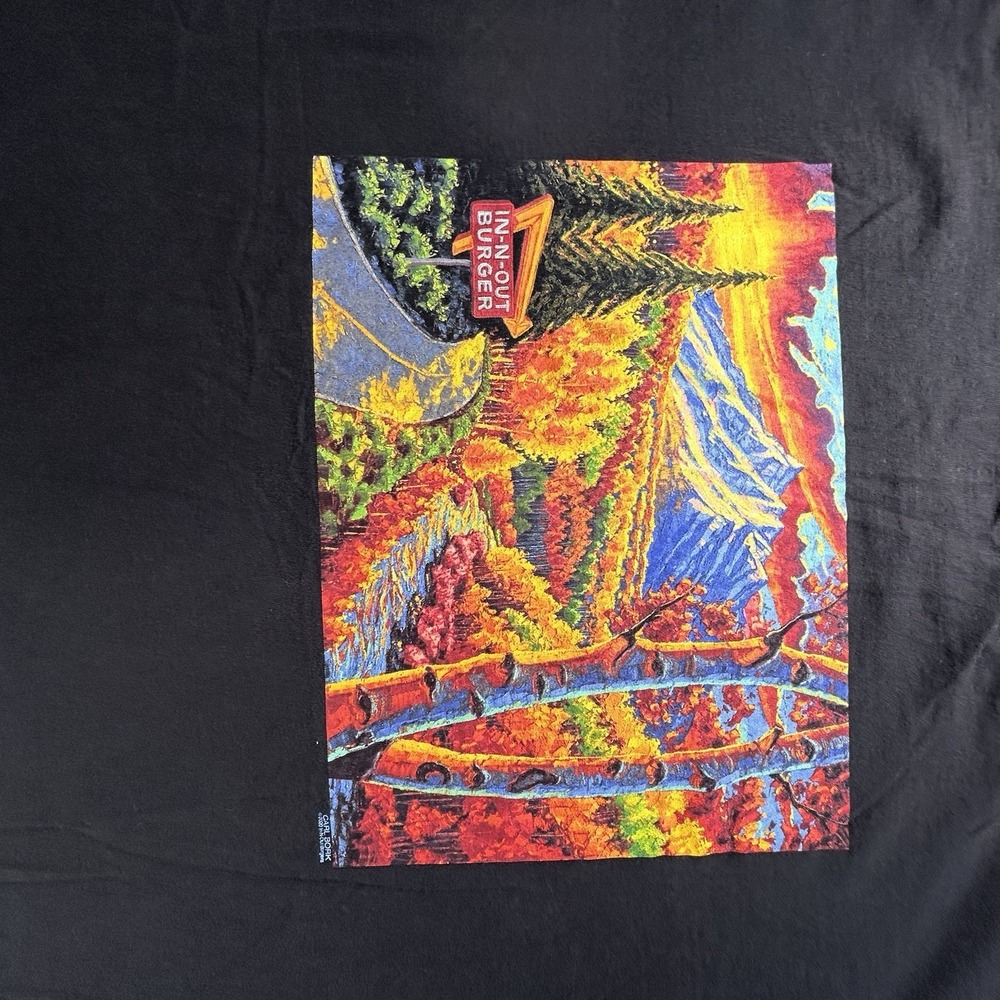 In-N-Out Colorado Short Sleeve Black Graphic Print T-shirt Men's‎ XL Fast Food - Picture 5 of 6